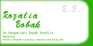 rozalia bobak business card