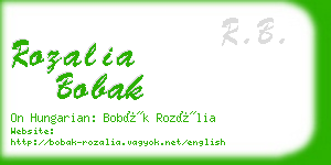 rozalia bobak business card